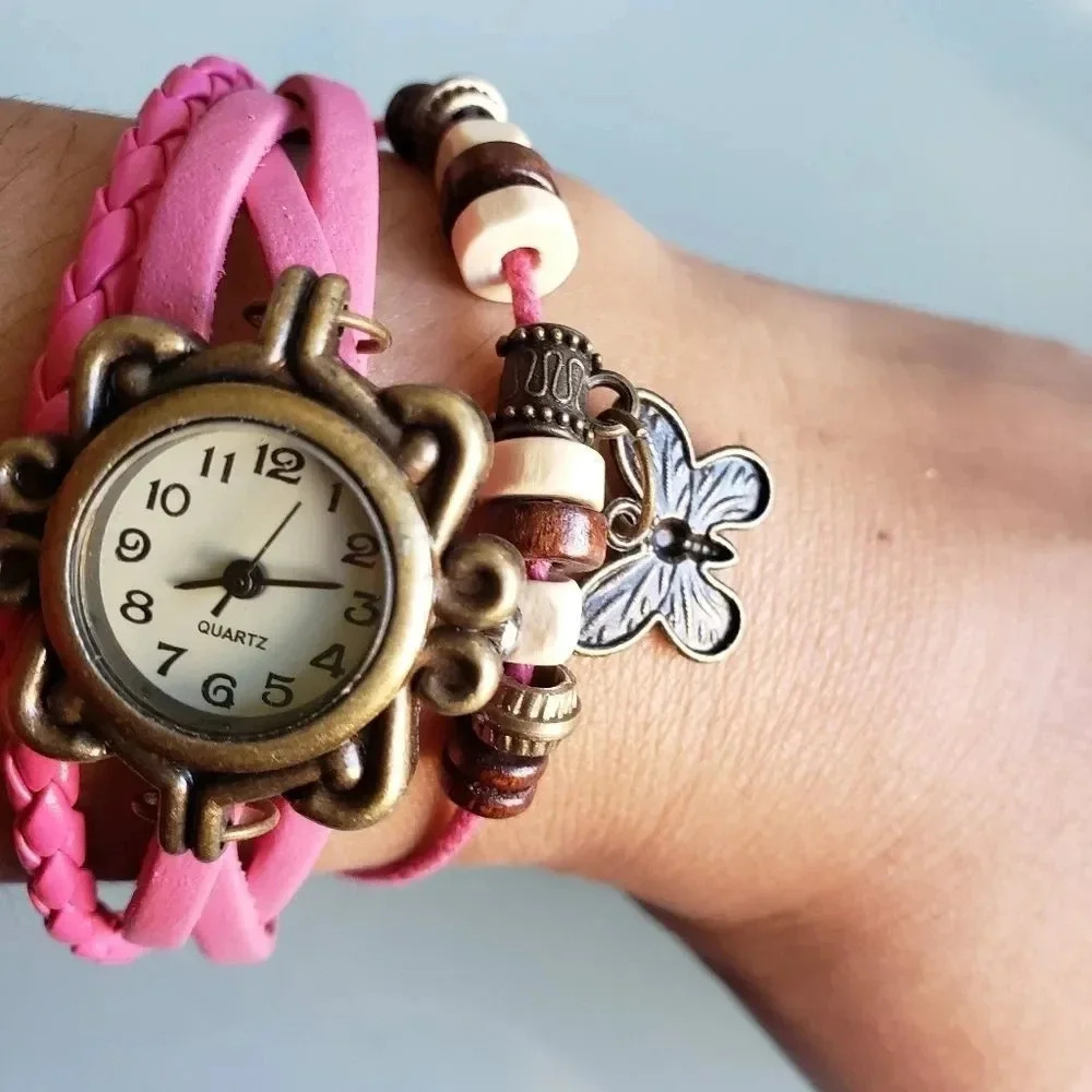 Leather watch band